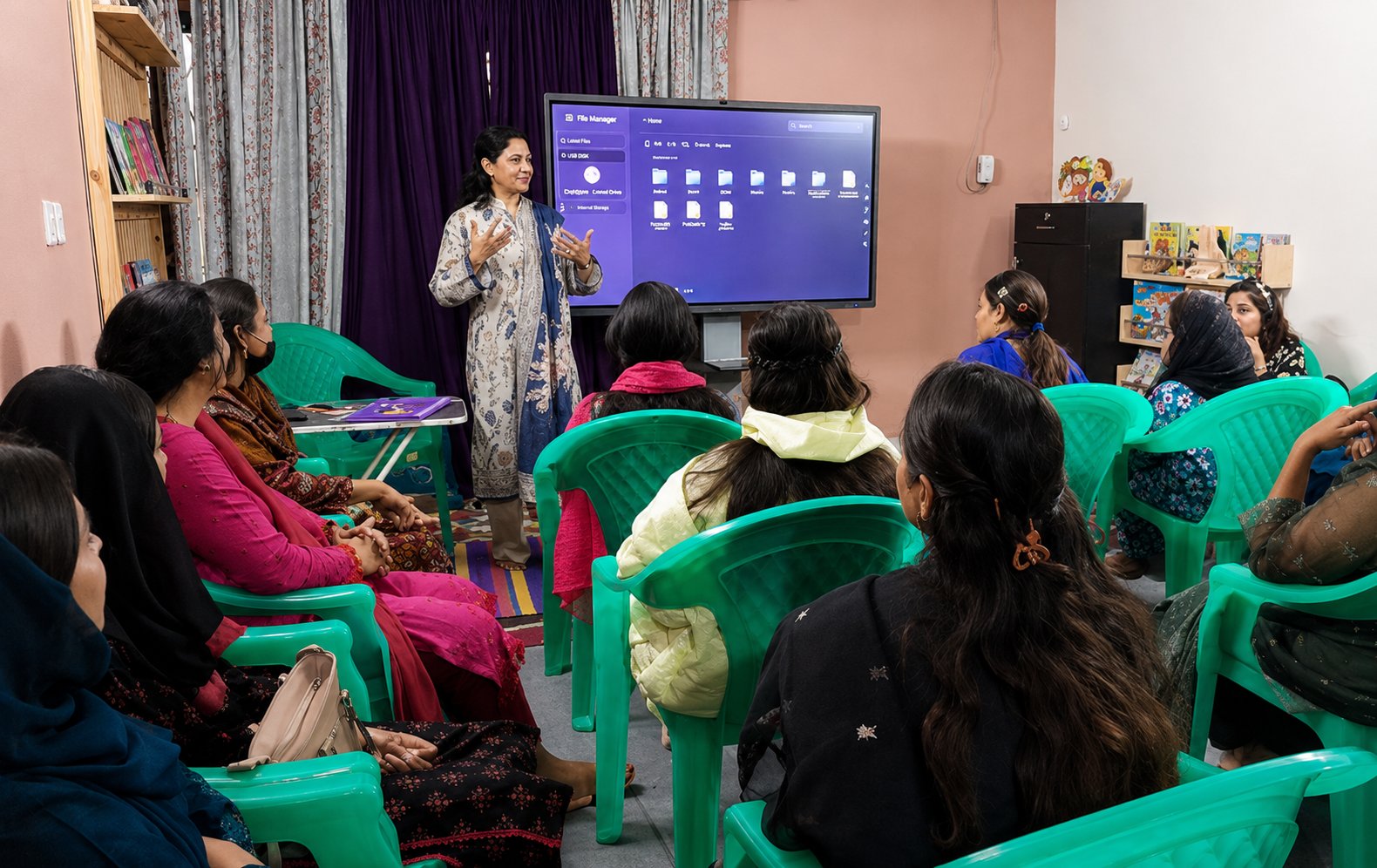 Trainer presenting to participants