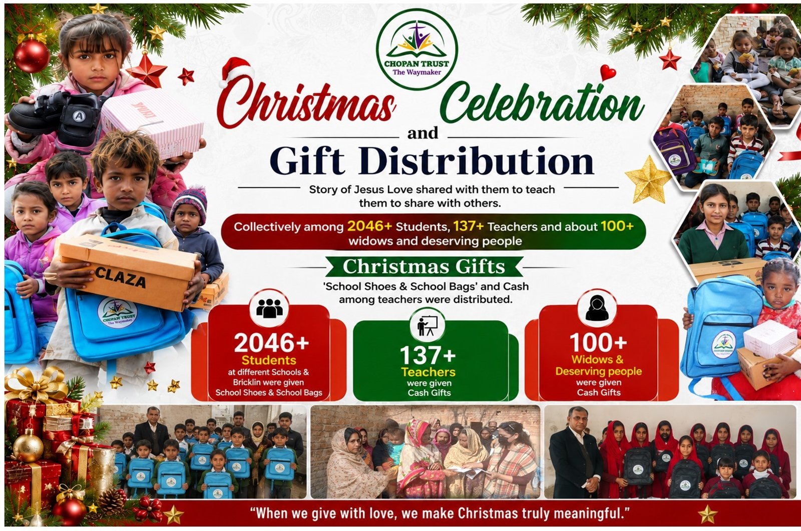 Christmas celebration with children