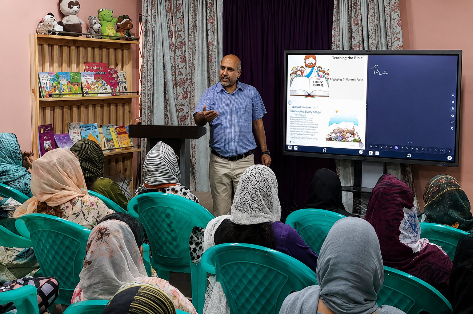 A training classroom in session