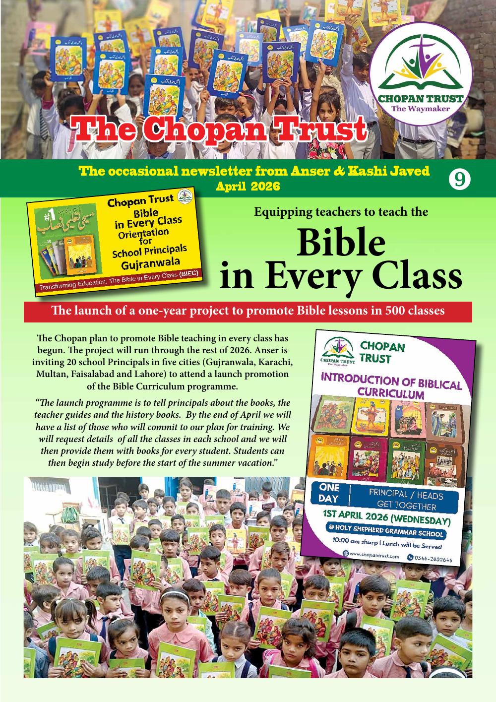 Equipping teachers to teach the Bible in every class